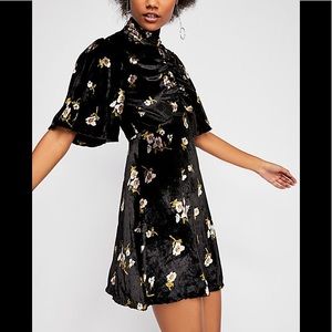 NWT Free people Be My Baby Velvet Mini Dress